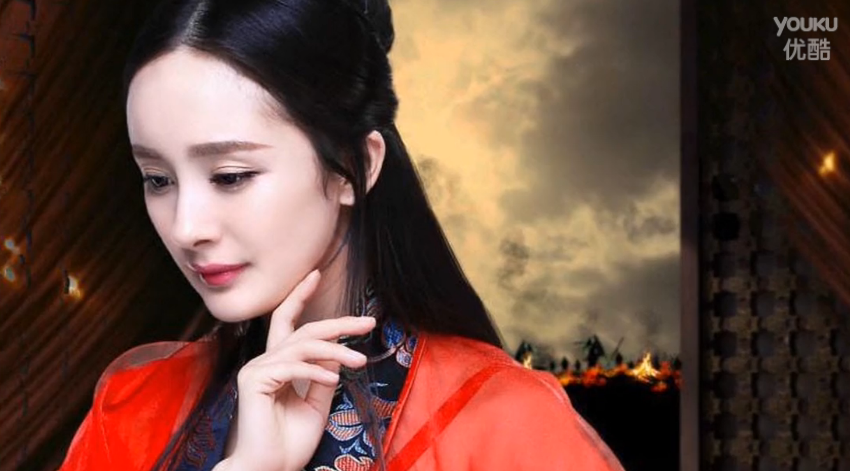 杨幂cos虞姬 轻纱红衣演艺＂倾城美人＂