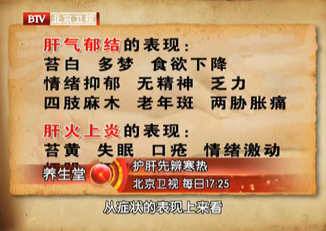 养生堂 2015：护肝先辨寒热 150128