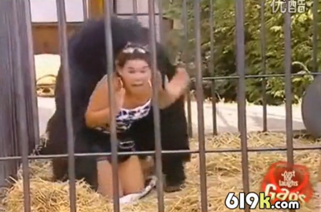 大猩猩性骚扰吓尿女游客