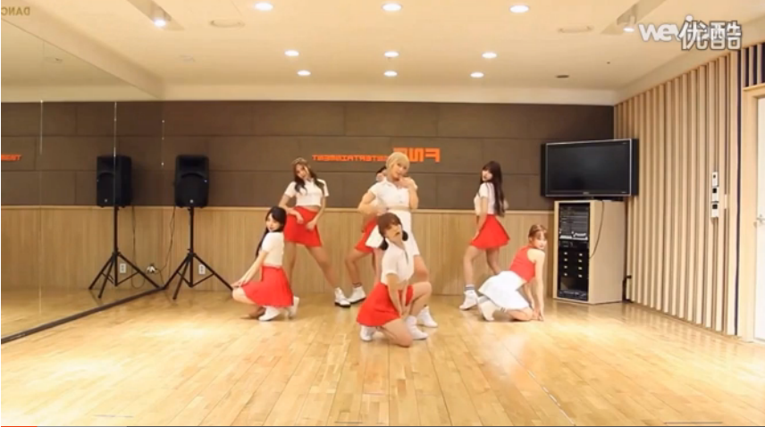 AOA-HeartAttack(怦然心动)舞蹈教学 练习室镜面慢放