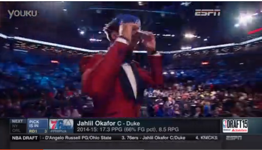 2015年NBA选秀探花--Jahlil Okafor