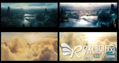 《黑魔女：沉睡魔咒》中的场景与主角飞天画面（左图），都被原封不动照抄到《花千骨》中（右图）