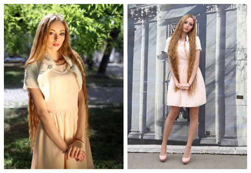 乌克兰女子1米长金发变“真人版芭比”