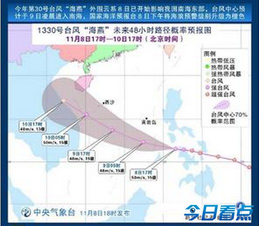 台风海燕或是人类记载最强风暴 超卫星测量范围 