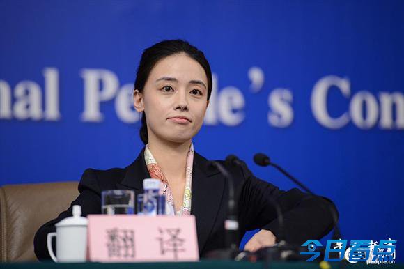 两会美女翻译抢镜 个个都是小清新