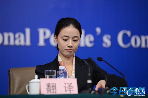 两会美女翻译抢镜 个个都是小清新