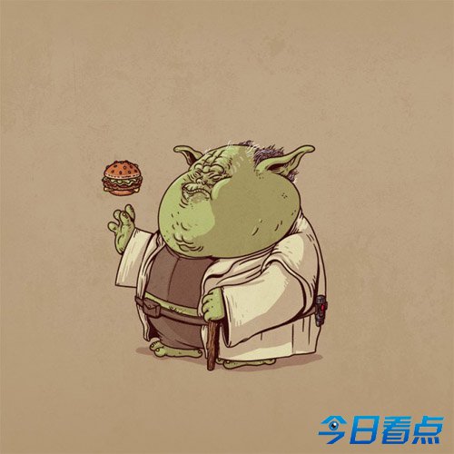 美画家恶搞卡通人物发福图走红
