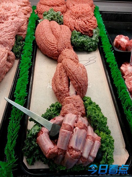 摆肉大叔创作逆天生肉雕