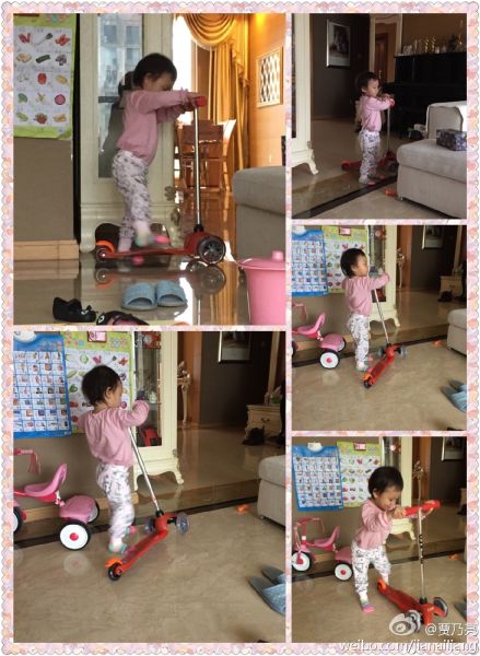 李小璐穿母女装扮小红帽 甜馨呆萌惹人爱